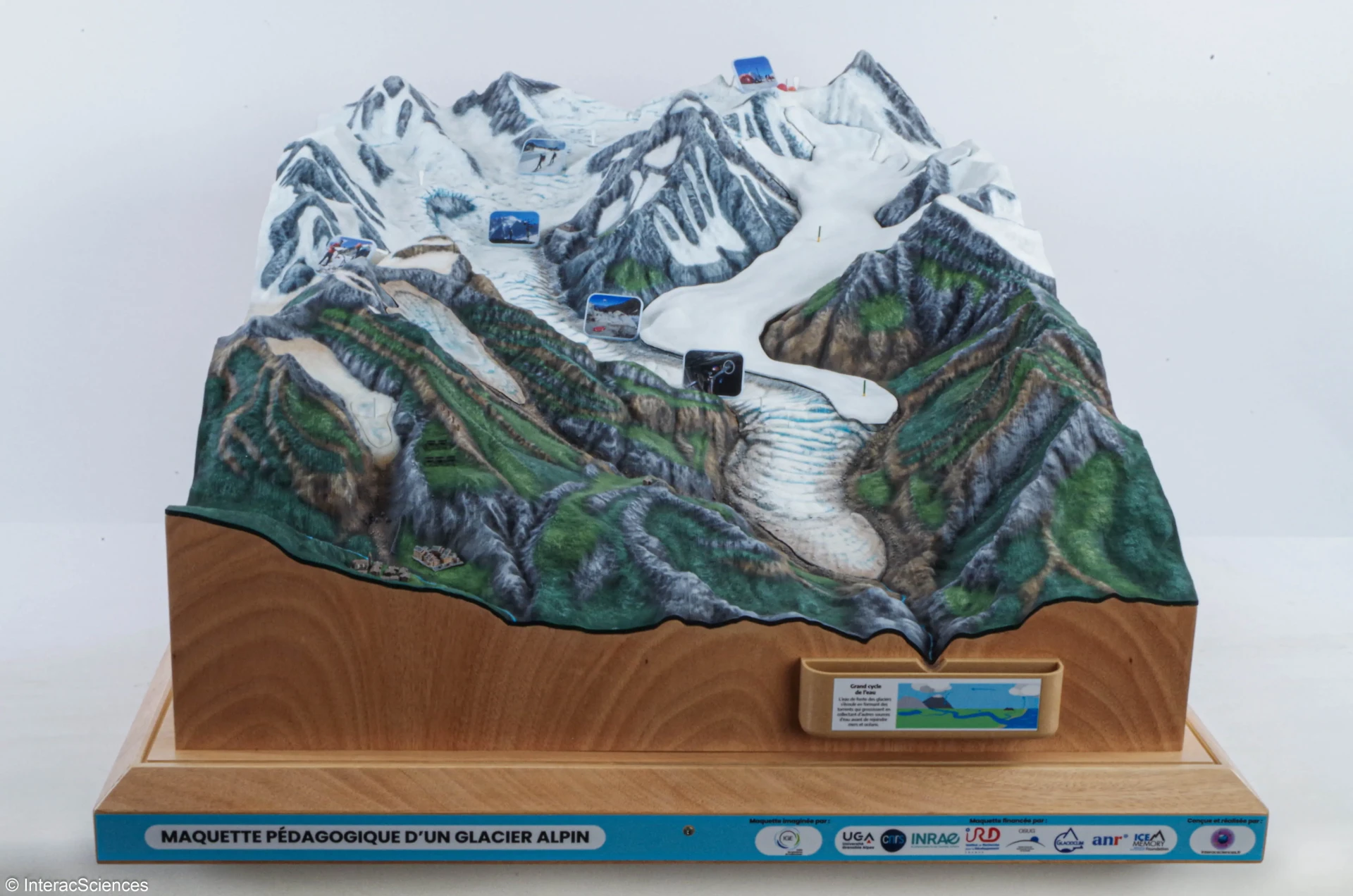 support pédagogique glacier IGE maquette 3D glaciologie, réchauffement, climat