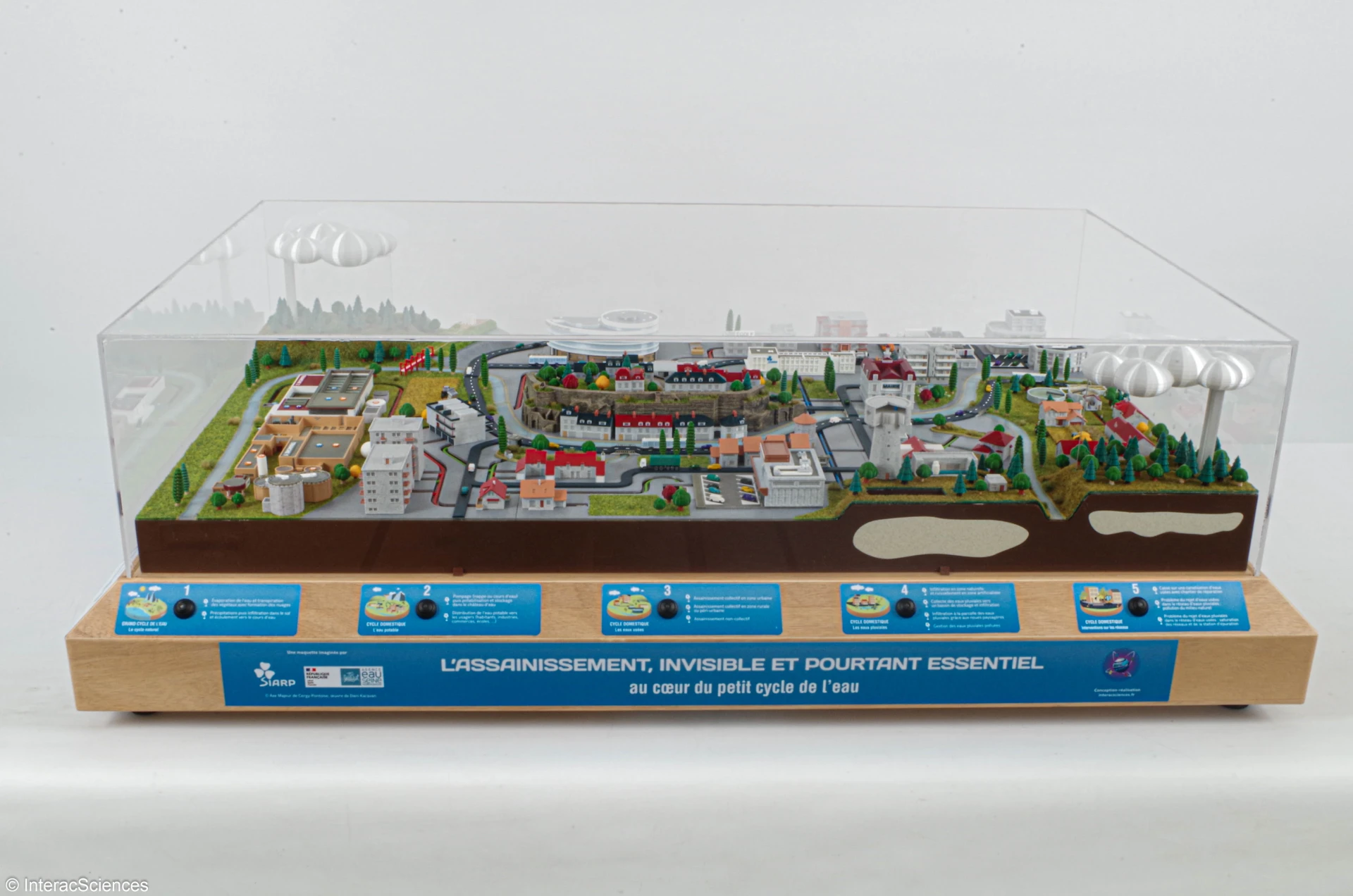 support pédagogique du cycle de l'eau SIARP Scalae maquette 3D